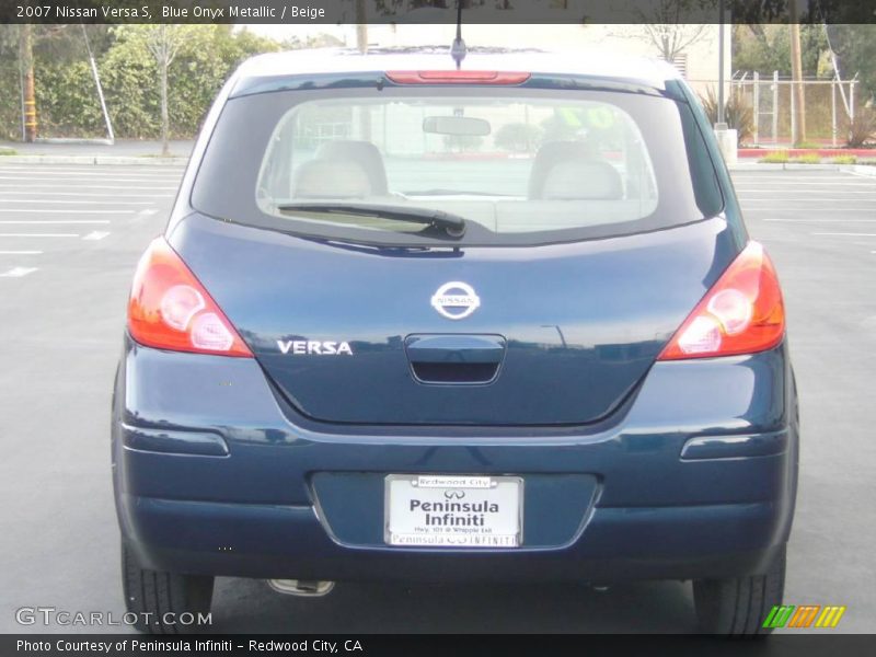 Blue Onyx Metallic / Beige 2007 Nissan Versa S