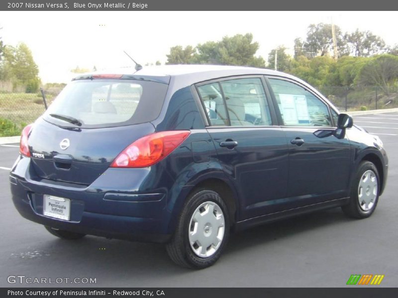 Blue Onyx Metallic / Beige 2007 Nissan Versa S