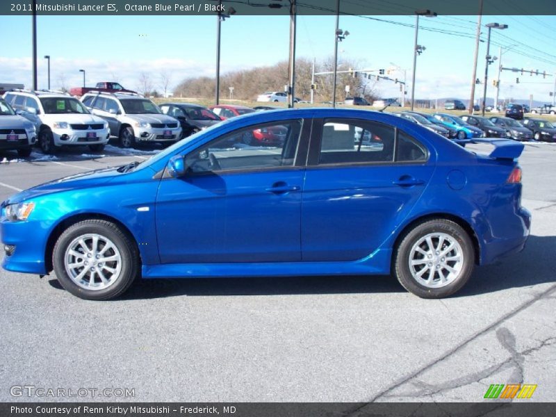 Octane Blue Pearl / Black 2011 Mitsubishi Lancer ES