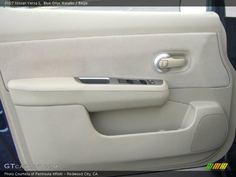 Blue Onyx Metallic / Beige 2007 Nissan Versa S