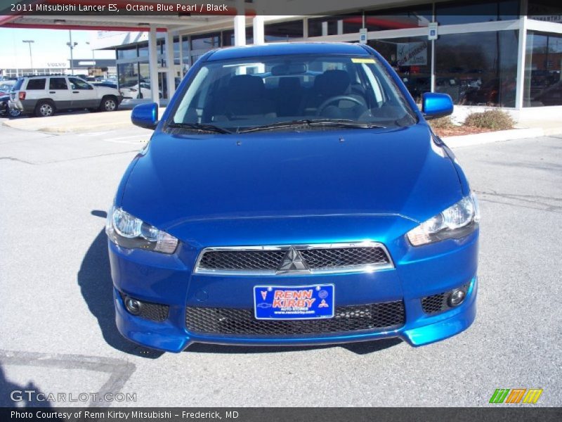 Octane Blue Pearl / Black 2011 Mitsubishi Lancer ES