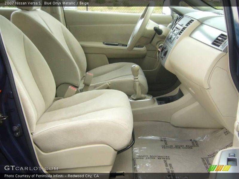 Blue Onyx Metallic / Beige 2007 Nissan Versa S