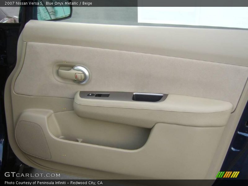 Blue Onyx Metallic / Beige 2007 Nissan Versa S