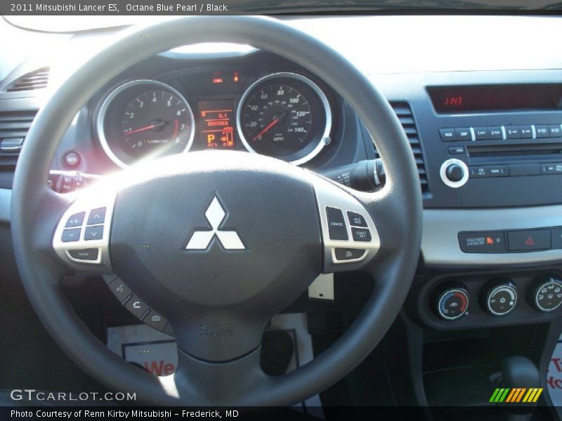 Octane Blue Pearl / Black 2011 Mitsubishi Lancer ES