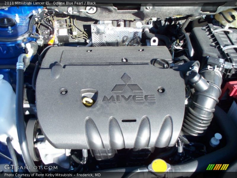 Octane Blue Pearl / Black 2011 Mitsubishi Lancer ES