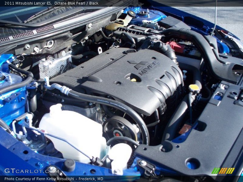 Octane Blue Pearl / Black 2011 Mitsubishi Lancer ES
