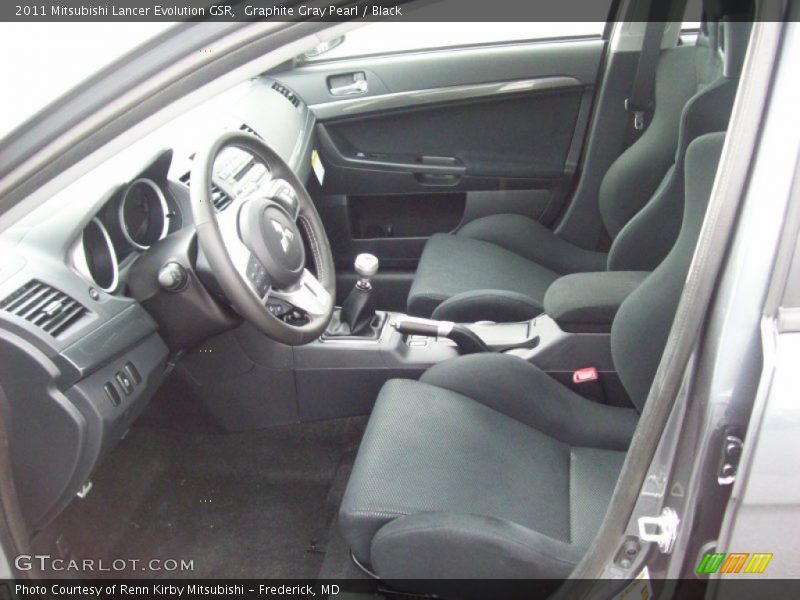  2011 Lancer Evolution GSR Black Interior