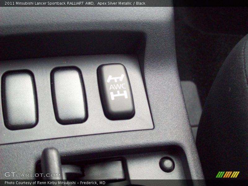 Apex Silver Metallic / Black 2011 Mitsubishi Lancer Sportback RALLIART AWD