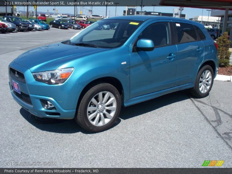 Laguna Blue Metallic / Black 2011 Mitsubishi Outlander Sport SE