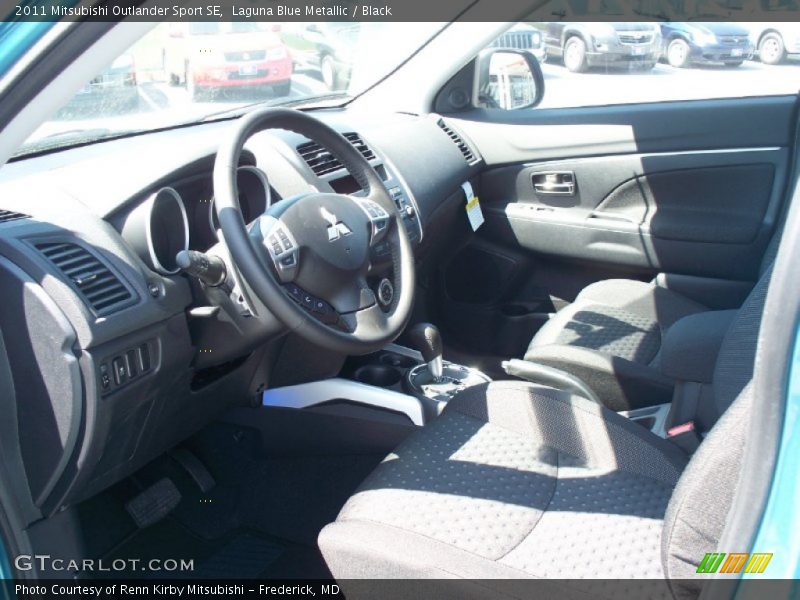Laguna Blue Metallic / Black 2011 Mitsubishi Outlander Sport SE
