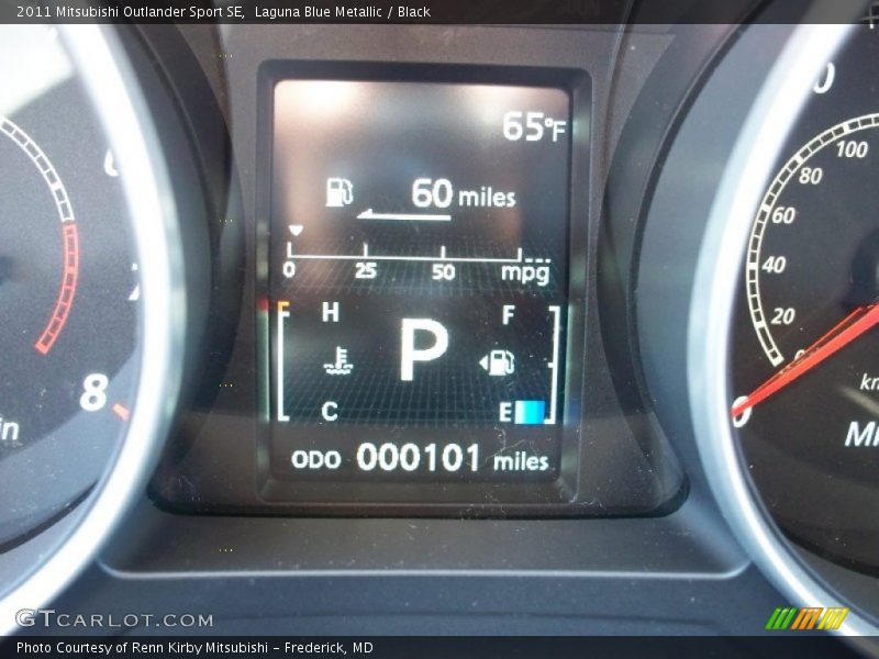 Laguna Blue Metallic / Black 2011 Mitsubishi Outlander Sport SE