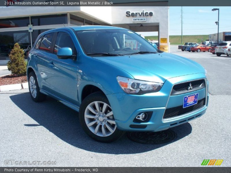 Laguna Blue Metallic / Black 2011 Mitsubishi Outlander Sport SE