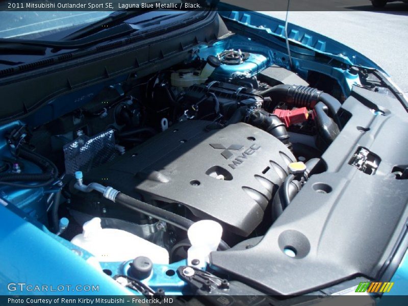 Laguna Blue Metallic / Black 2011 Mitsubishi Outlander Sport SE