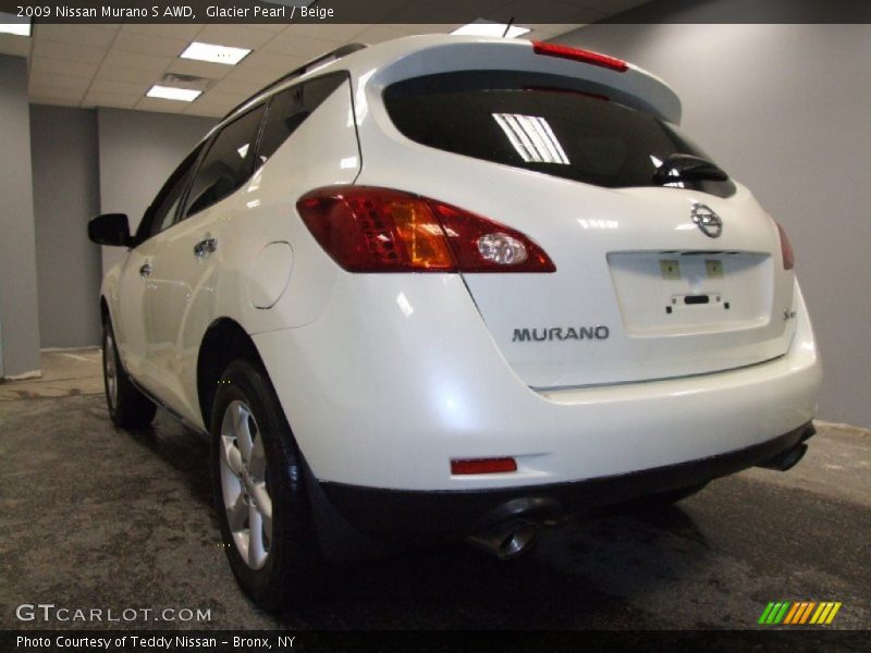 Glacier Pearl / Beige 2009 Nissan Murano S AWD