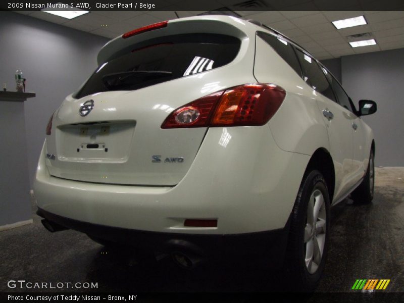 Glacier Pearl / Beige 2009 Nissan Murano S AWD