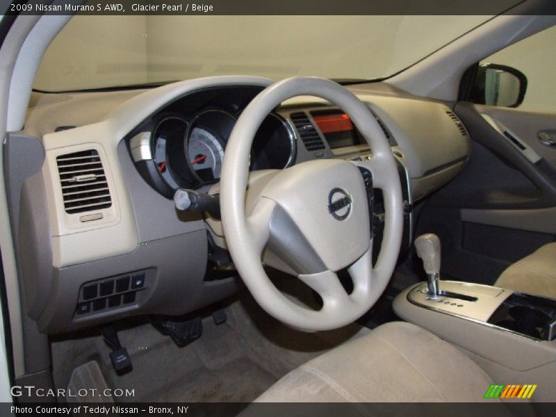 Glacier Pearl / Beige 2009 Nissan Murano S AWD