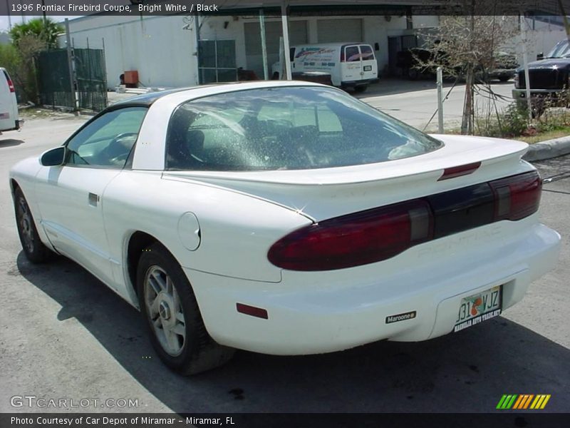 Bright White / Black 1996 Pontiac Firebird Coupe