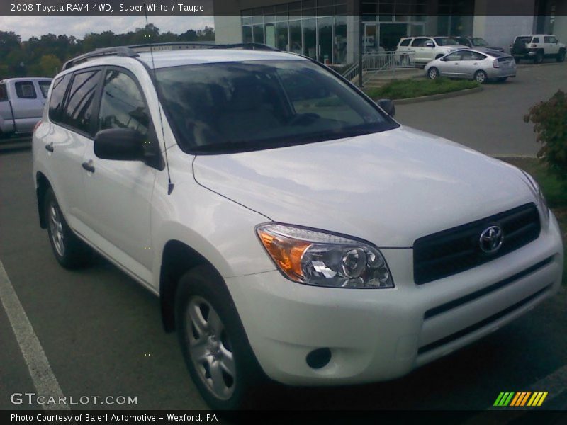 Super White / Taupe 2008 Toyota RAV4 4WD