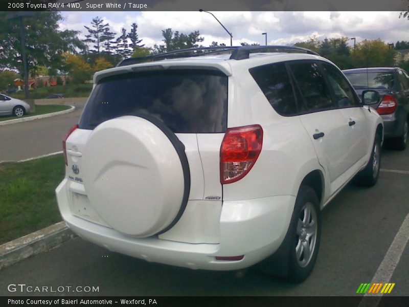Super White / Taupe 2008 Toyota RAV4 4WD