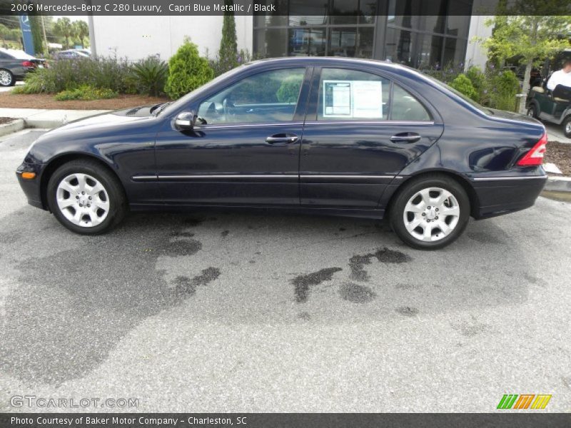 Capri Blue Metallic / Black 2006 Mercedes-Benz C 280 Luxury