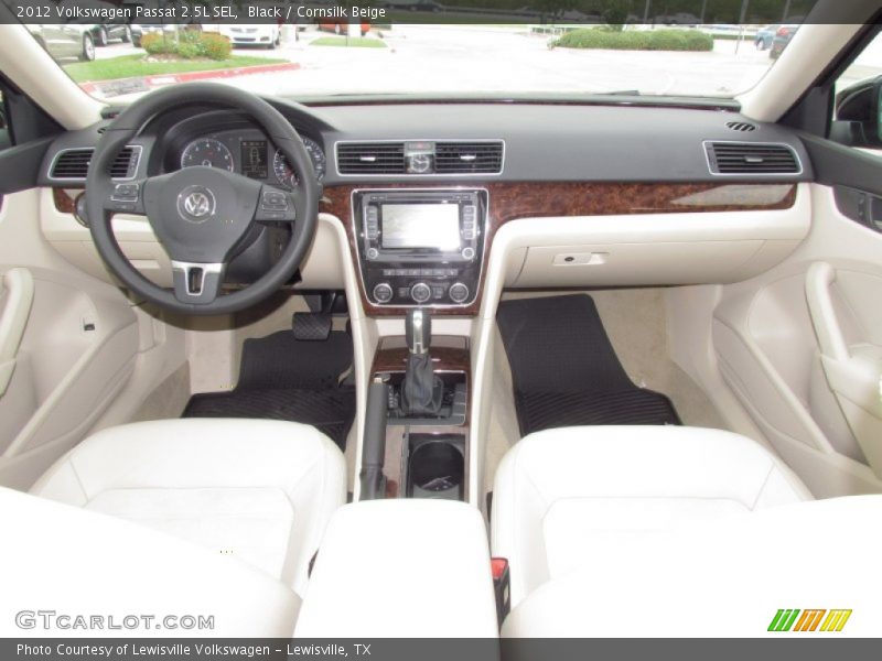 Black / Cornsilk Beige 2012 Volkswagen Passat 2.5L SEL