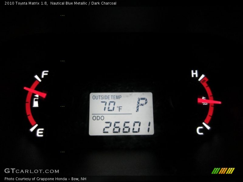Nautical Blue Metallic / Dark Charcoal 2010 Toyota Matrix 1.8