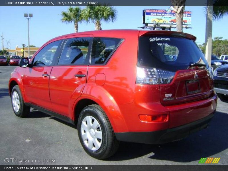 Rally Red Metallic / Black 2008 Mitsubishi Outlander ES