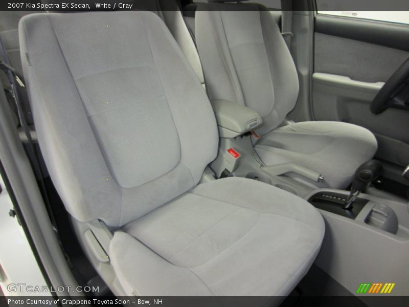 White / Gray 2007 Kia Spectra EX Sedan