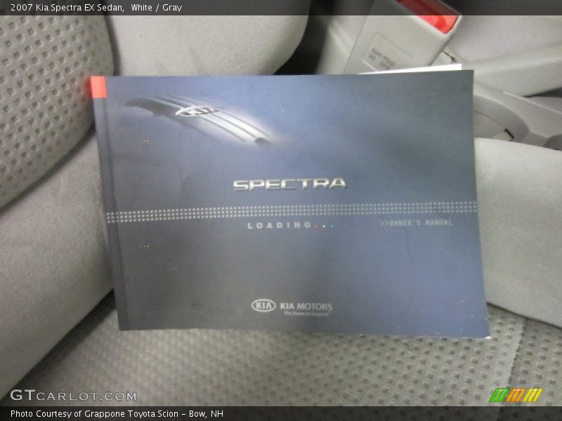 White / Gray 2007 Kia Spectra EX Sedan