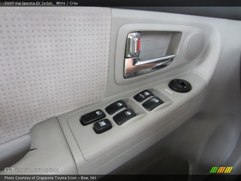 White / Gray 2007 Kia Spectra EX Sedan