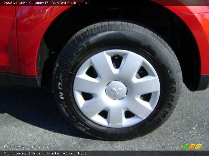 Rally Red Metallic / Black 2008 Mitsubishi Outlander ES