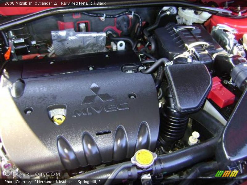 Rally Red Metallic / Black 2008 Mitsubishi Outlander ES