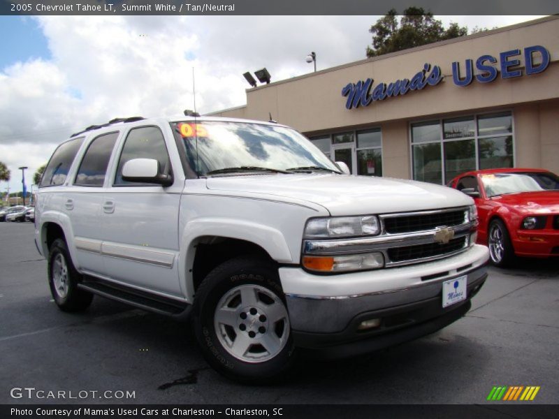 Summit White / Tan/Neutral 2005 Chevrolet Tahoe LT