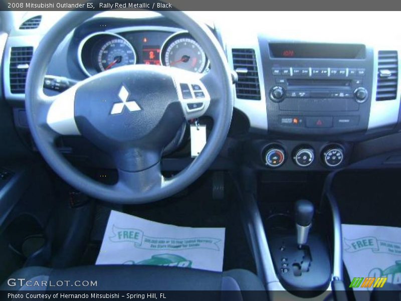 Rally Red Metallic / Black 2008 Mitsubishi Outlander ES