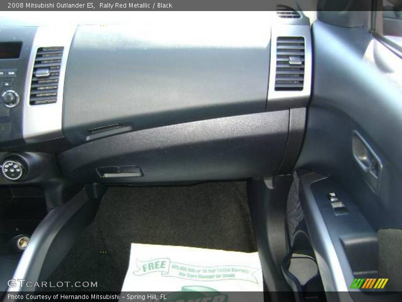 Rally Red Metallic / Black 2008 Mitsubishi Outlander ES