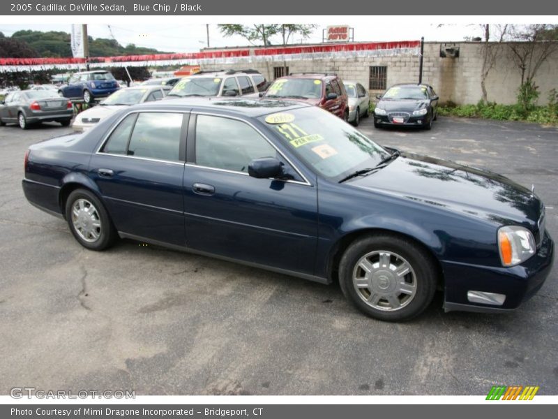 Blue Chip / Black 2005 Cadillac DeVille Sedan