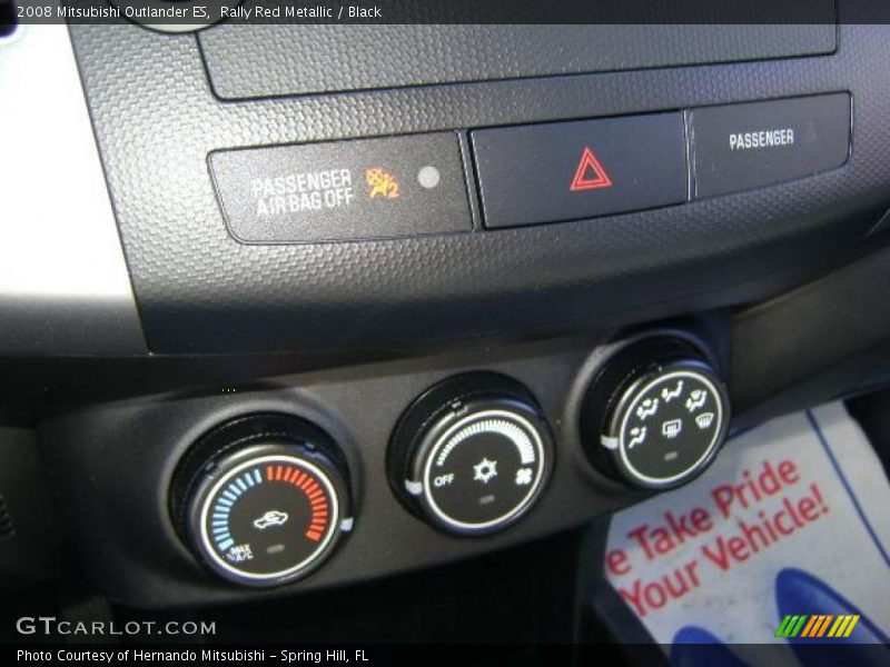 Rally Red Metallic / Black 2008 Mitsubishi Outlander ES