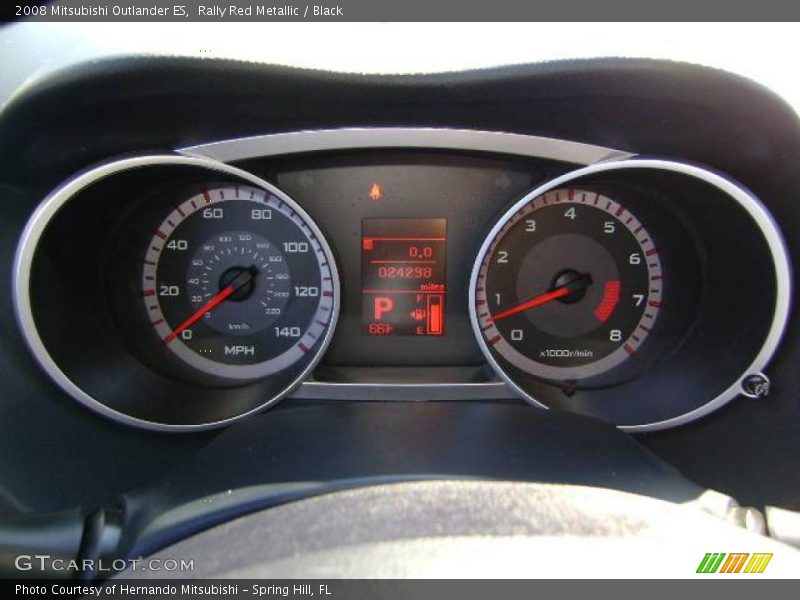 Rally Red Metallic / Black 2008 Mitsubishi Outlander ES