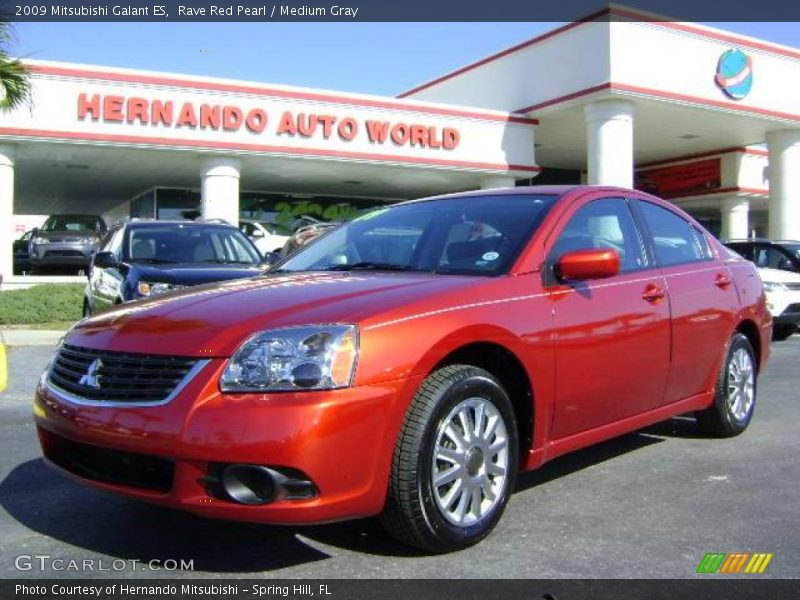 Rave Red Pearl / Medium Gray 2009 Mitsubishi Galant ES