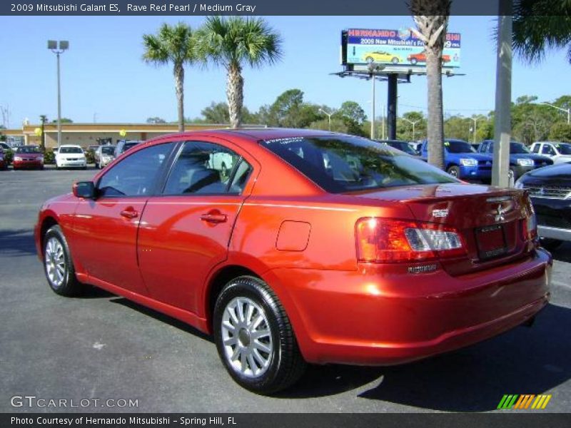 Rave Red Pearl / Medium Gray 2009 Mitsubishi Galant ES