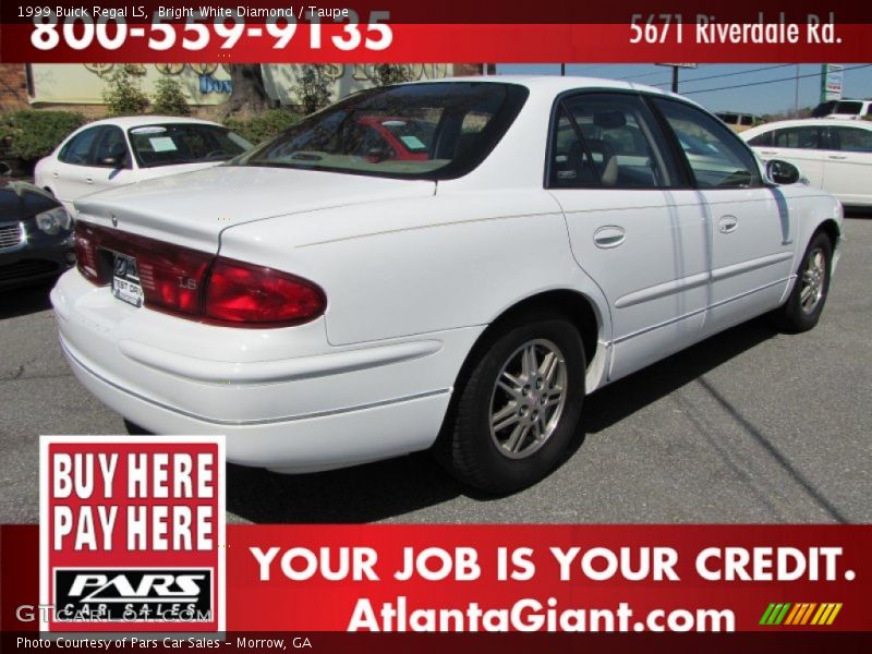 Bright White Diamond / Taupe 1999 Buick Regal LS