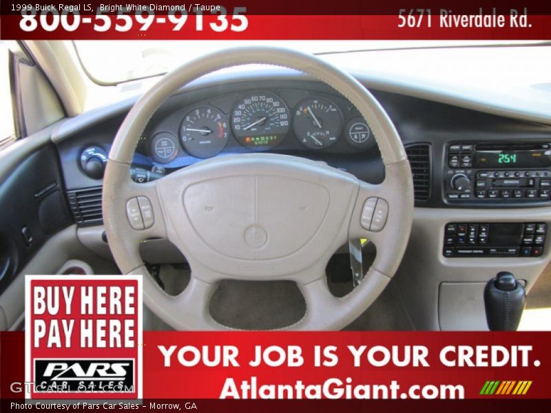 Bright White Diamond / Taupe 1999 Buick Regal LS