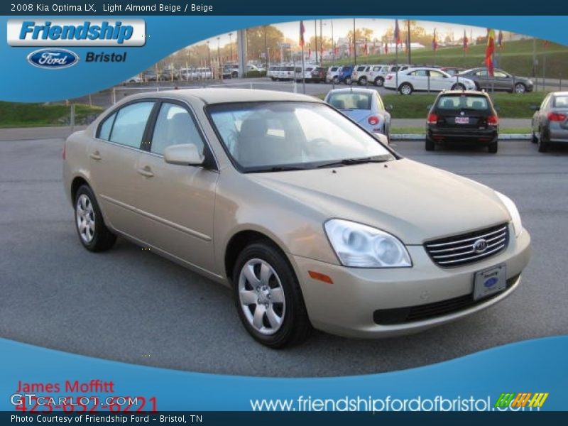 Light Almond Beige / Beige 2008 Kia Optima LX