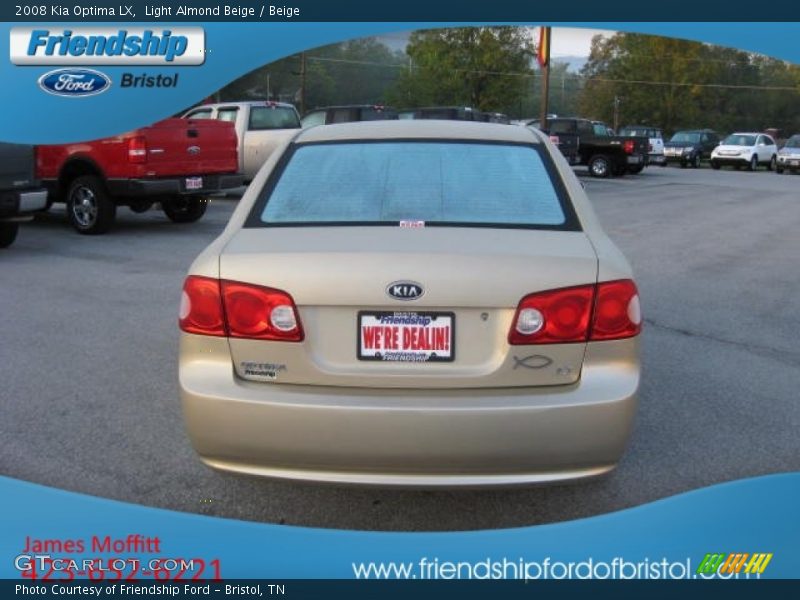 Light Almond Beige / Beige 2008 Kia Optima LX