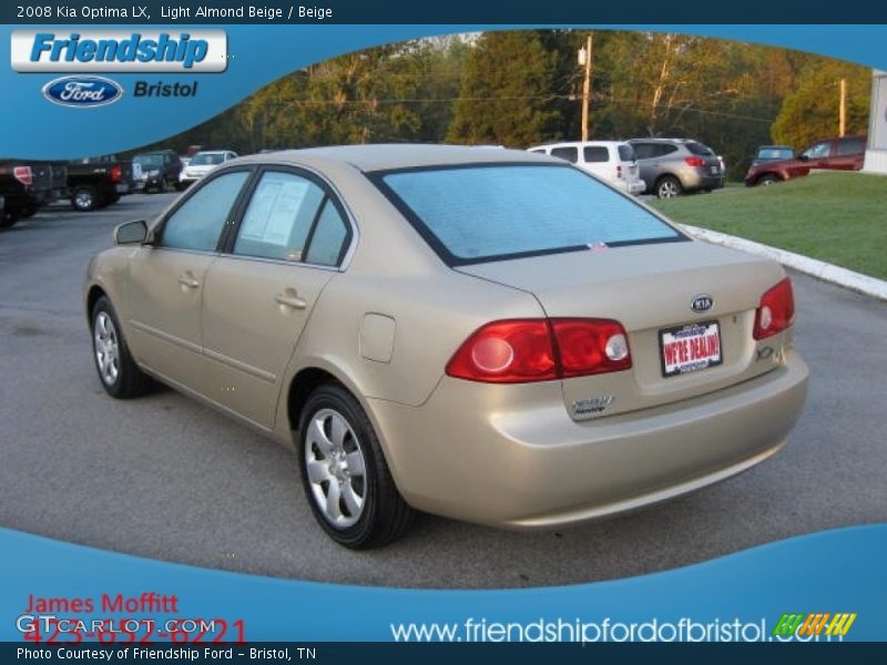 Light Almond Beige / Beige 2008 Kia Optima LX