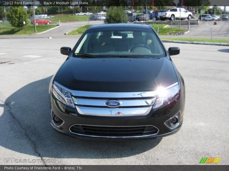 Black / Medium Light Stone 2012 Ford Fusion SEL