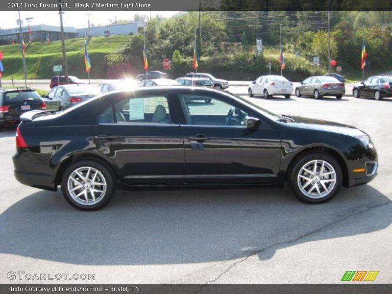Black / Medium Light Stone 2012 Ford Fusion SEL