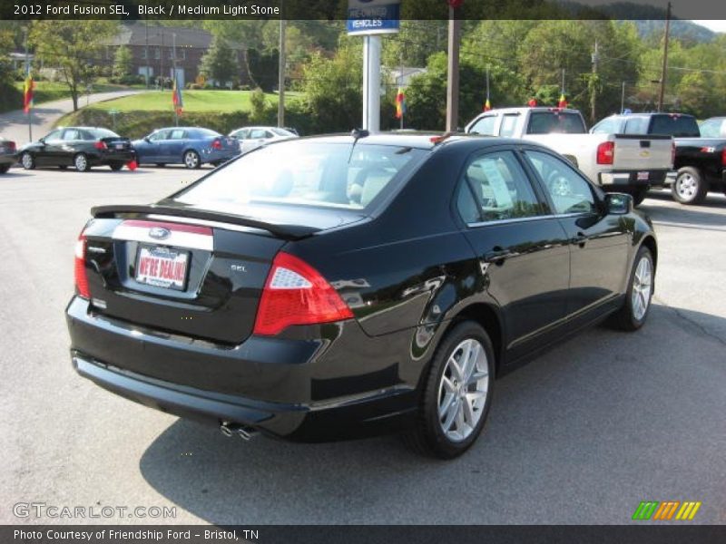 Black / Medium Light Stone 2012 Ford Fusion SEL