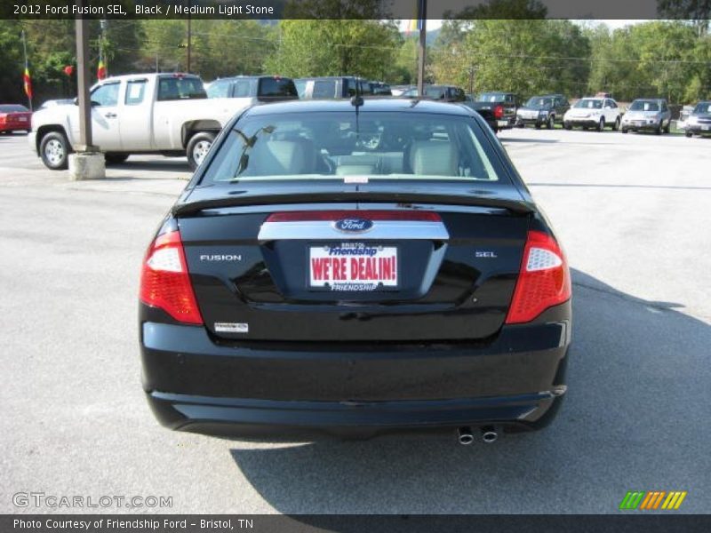 Black / Medium Light Stone 2012 Ford Fusion SEL
