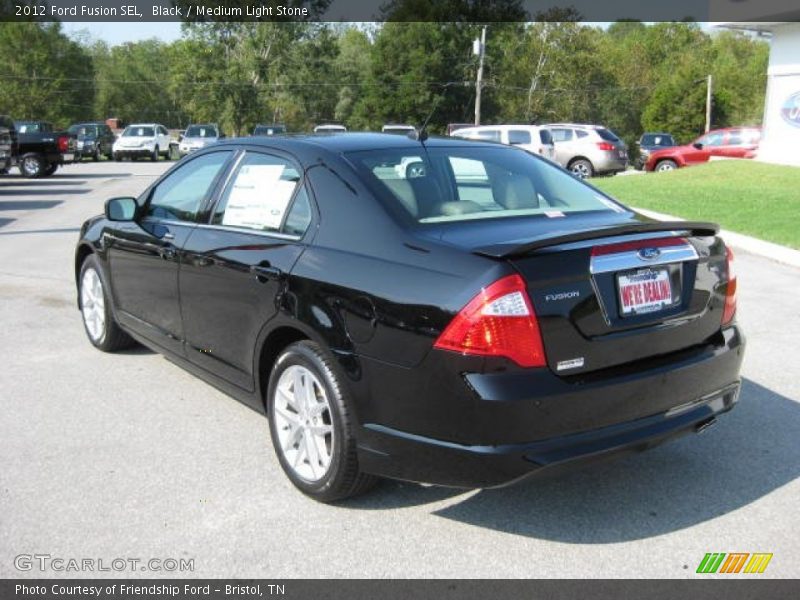 Black / Medium Light Stone 2012 Ford Fusion SEL